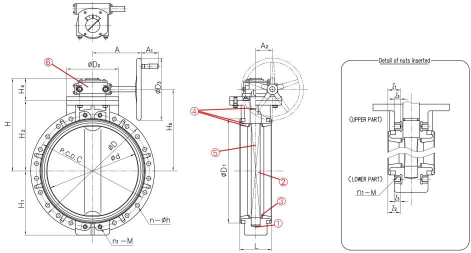 75型手動(dòng)蝶閥2 75型手動(dòng)蝶閥2