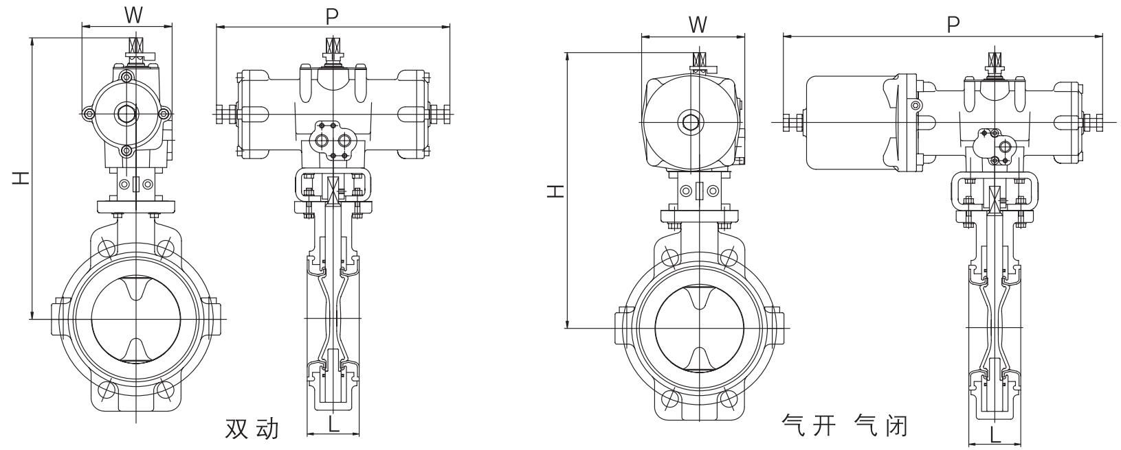 55型氣動蝶閥TA型3 55型氣動蝶閥TA型3