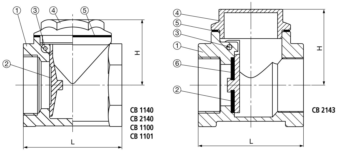 螺紋旋啟式止回閥尺寸圖 螺紋旋啟式止回閥尺寸圖