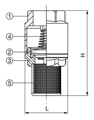 螺紋止回底閥尺寸圖 螺紋止回底閥尺寸圖