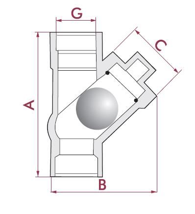 球形止回閥Y型2 球形止回閥Y型2